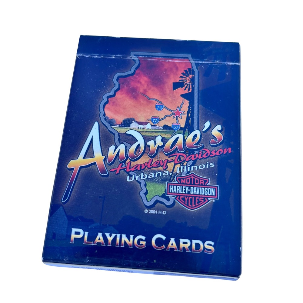 Harley-Davidson Playing Cards Andrae's Urbana‎ Illinois Sealed 2007 HD-1122-C1